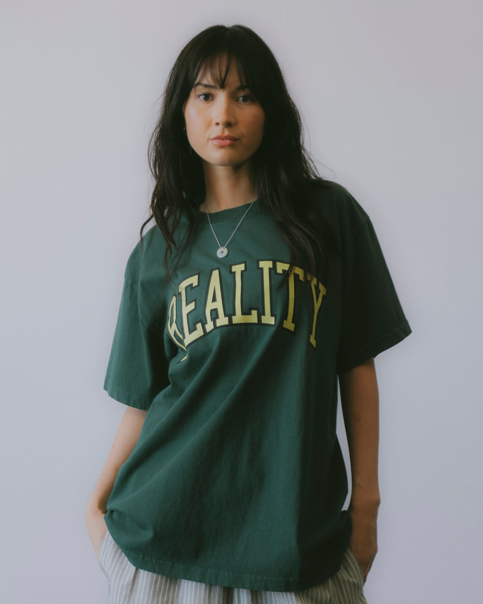 "REALITY" Standard Fit Tee - Forest Green