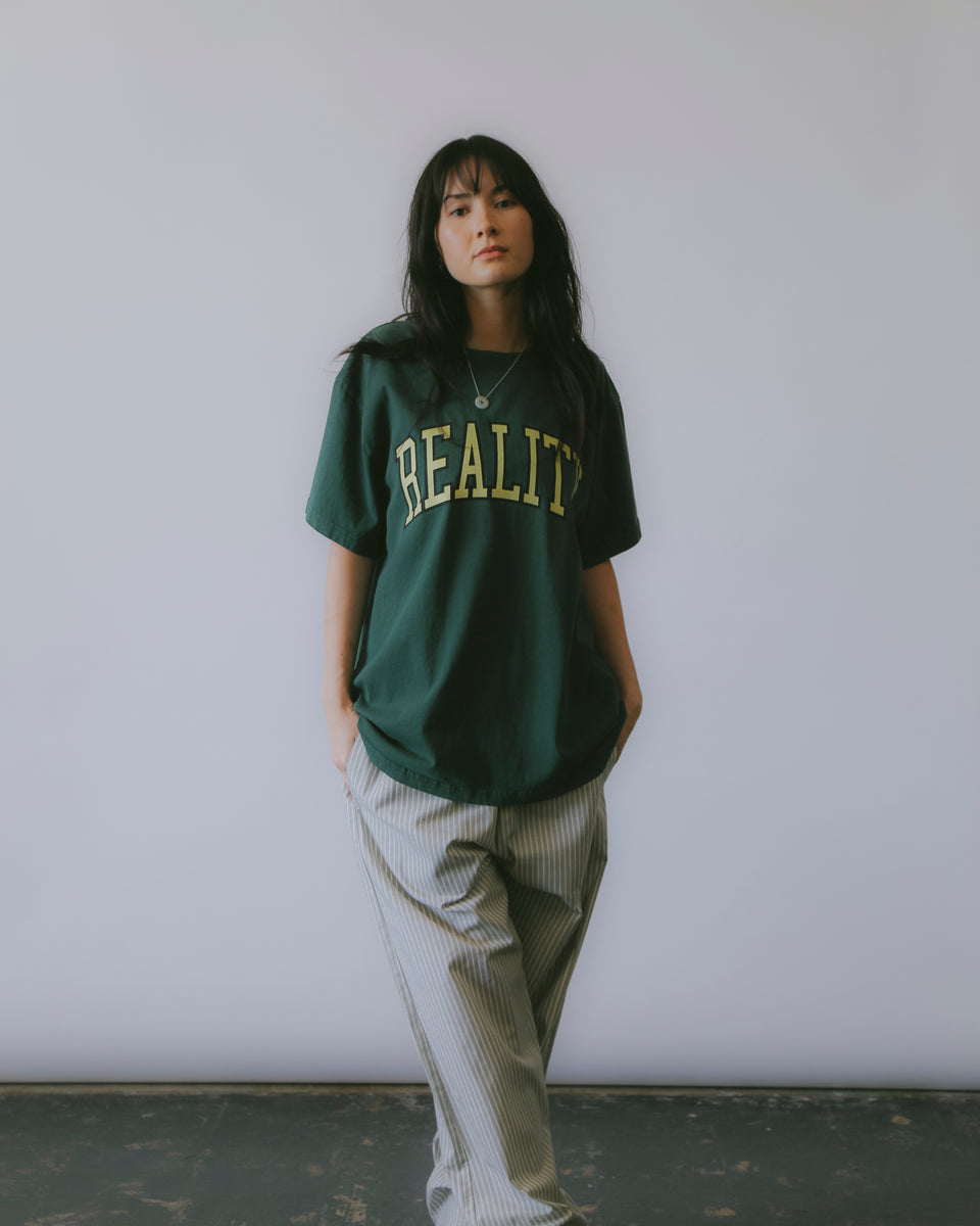 "REALITY" Standard Fit Tee - Forest Green