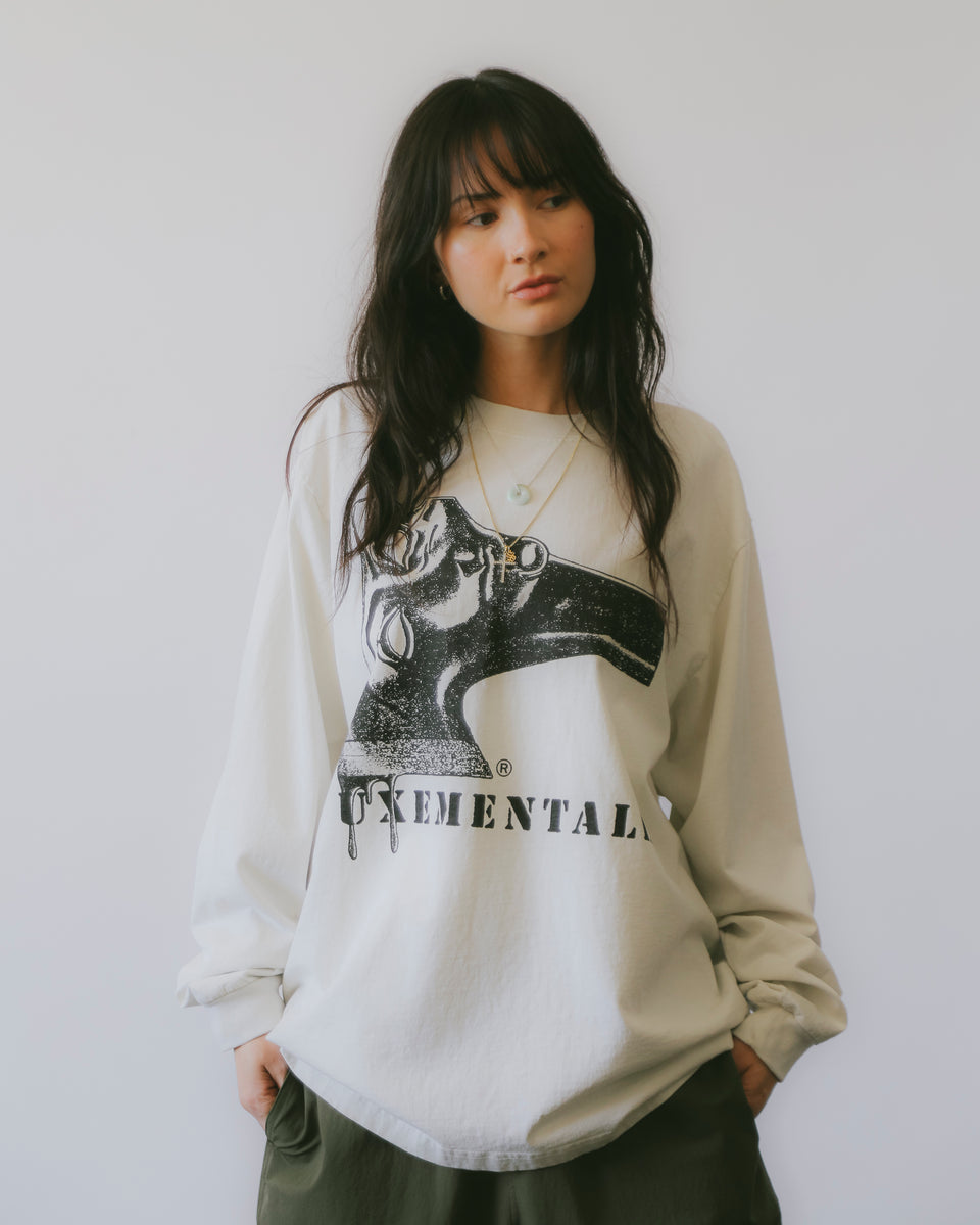 "AXE DANCE" -Standard Long Sleeve Tee - Bone