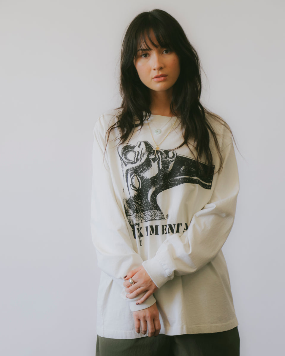 "AXE DANCE" -Standard Long Sleeve Tee - Bone