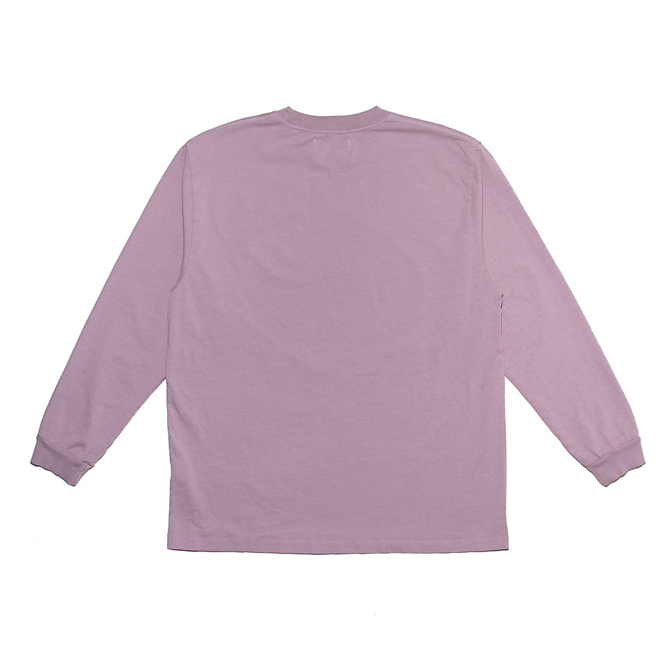 "ONE FOOT IN THE GRAVE, ONE FIRST IN THE AIR" long sleeve tee - Lavender