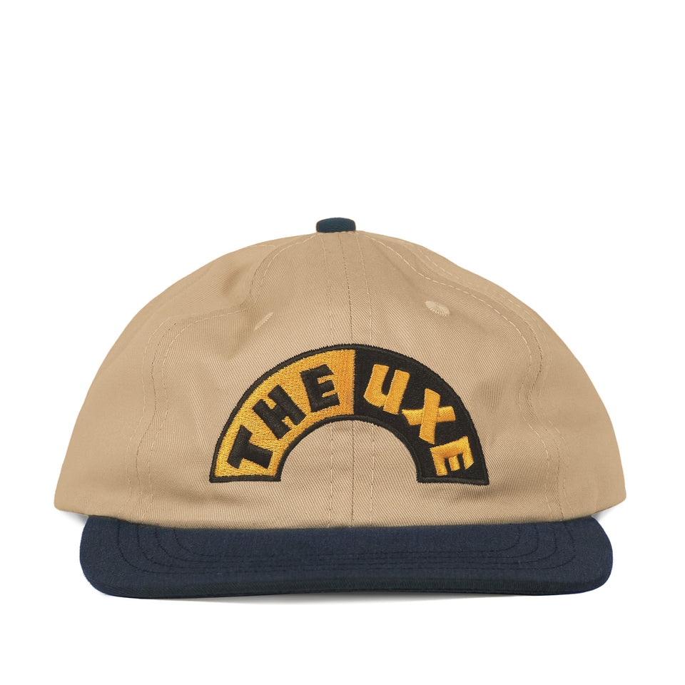 "UXE ACID"  6 PANEL CAP - Bone/Navy