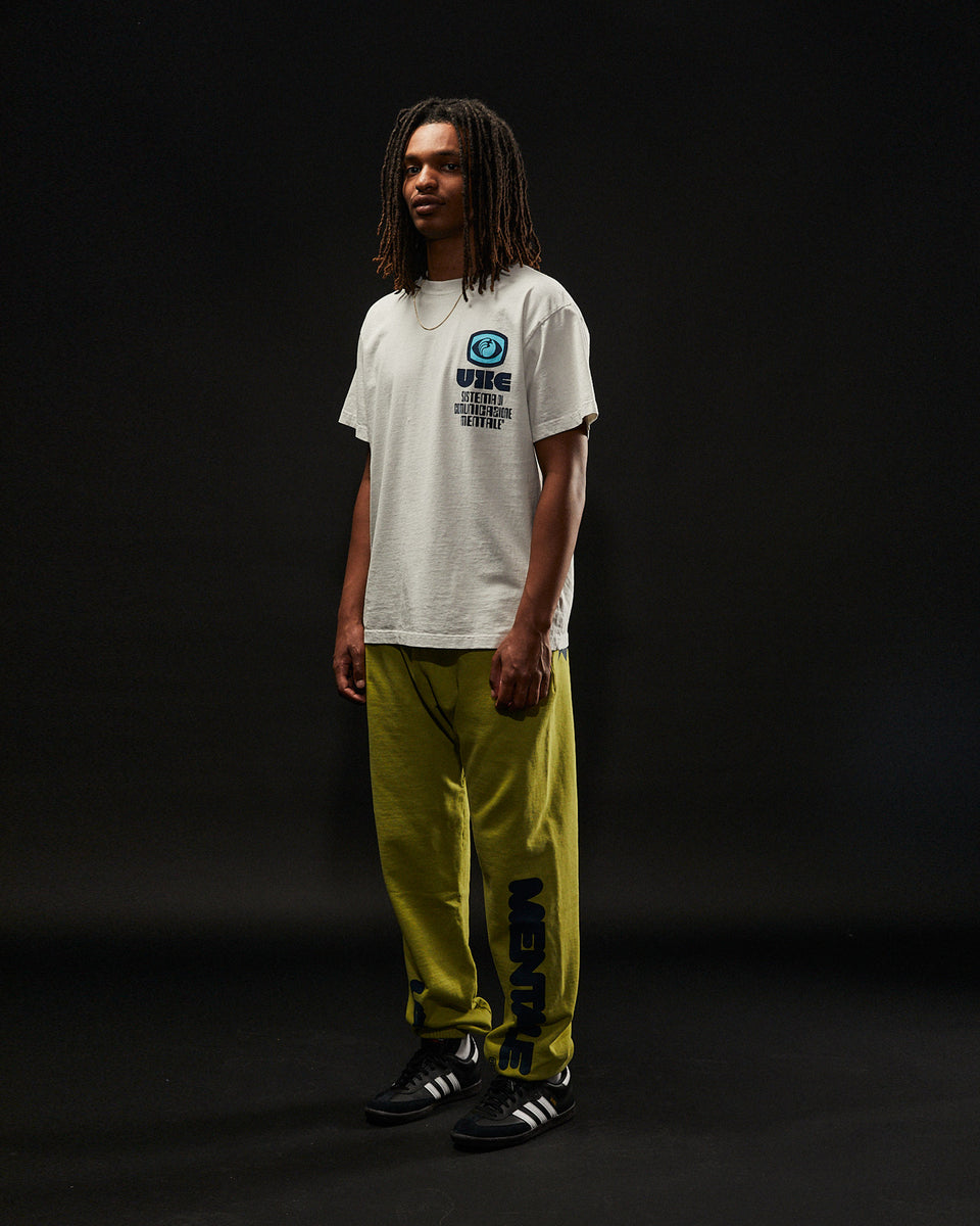 "COMUNICAZIONE" Standard Fit Short Sleeve Tee - Washed Grey
