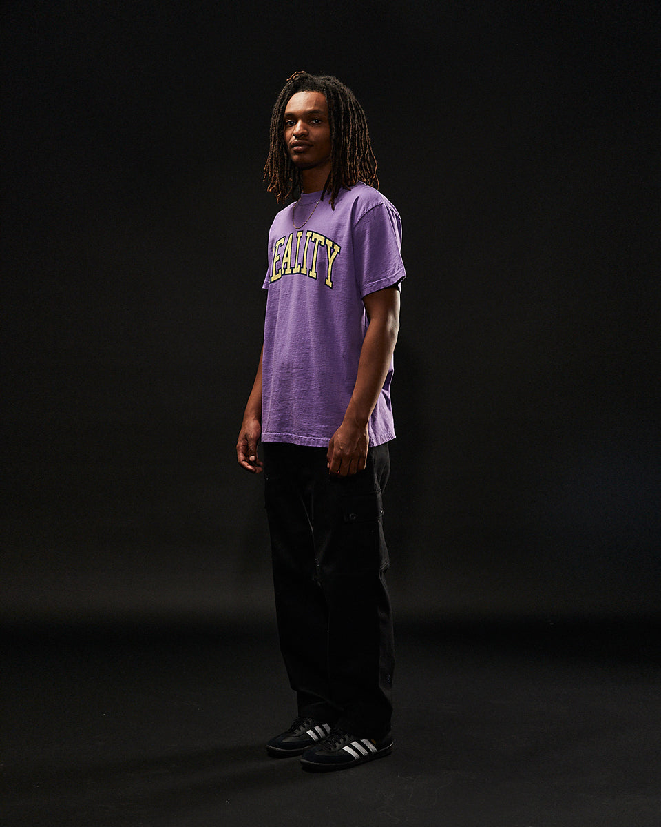 "THEATER OF REALITY" Standard Fit Tee - Washed Purple