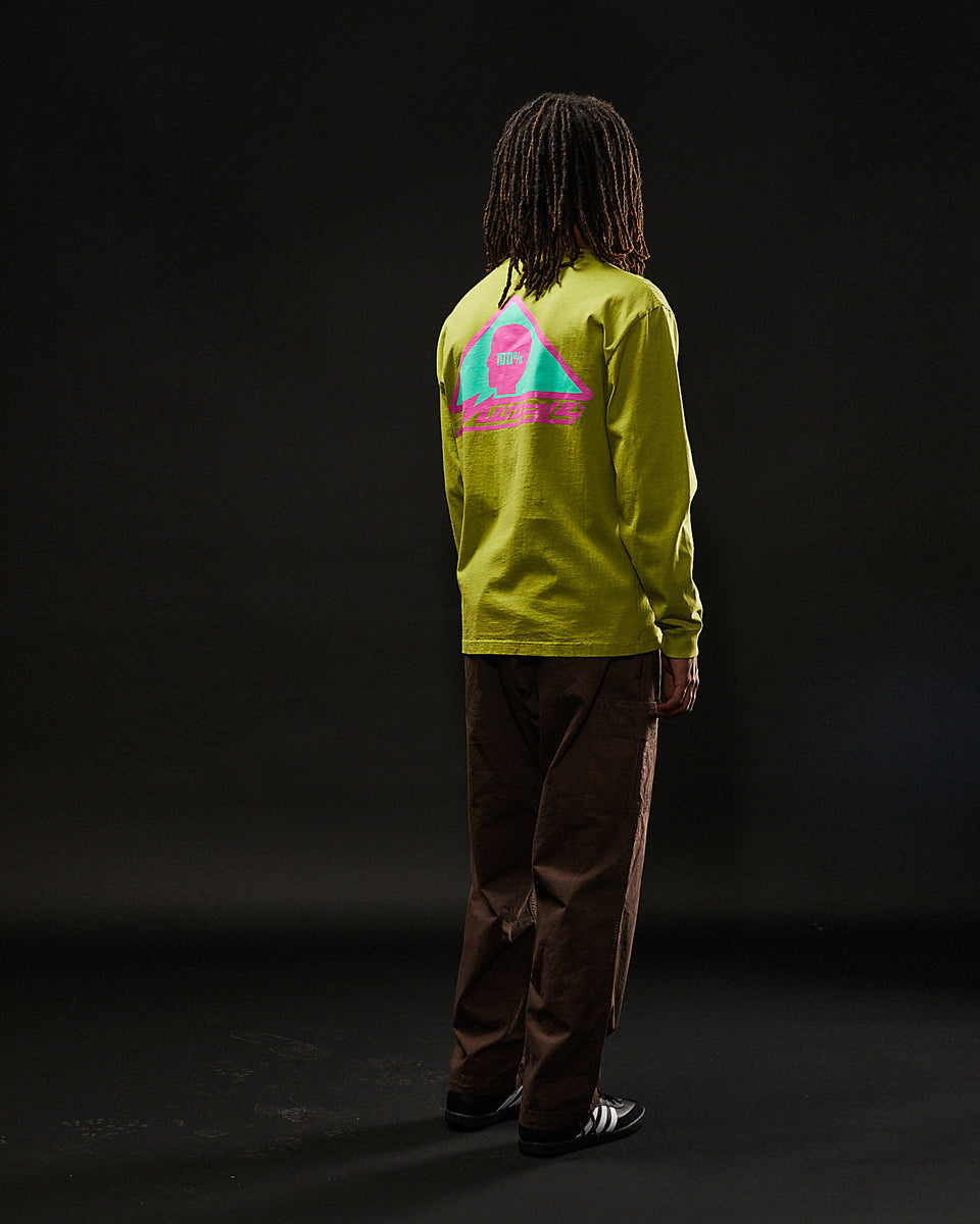 "100%" Standard Long Sleeve Tee - Chartreuse
