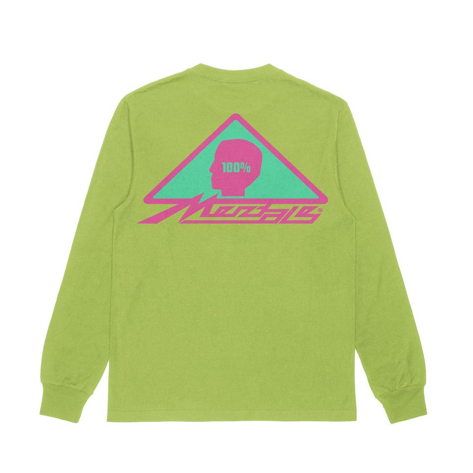 "100%" Standard Long Sleeve Tee - Chartreuse