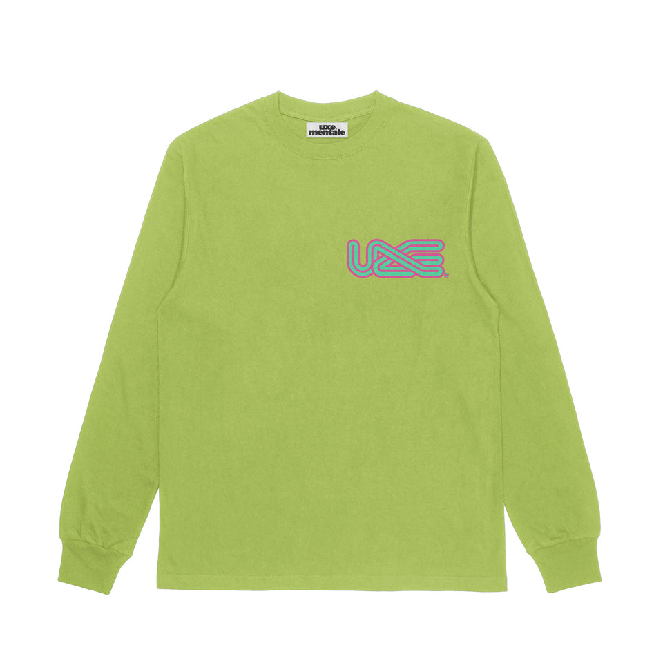 "100%" Standard Long Sleeve Tee - Chartreuse