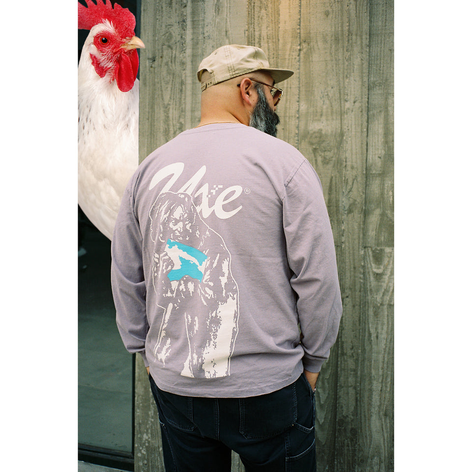 "PEN PAL COMMUNITY" Long Sleeve Tee - Lavender