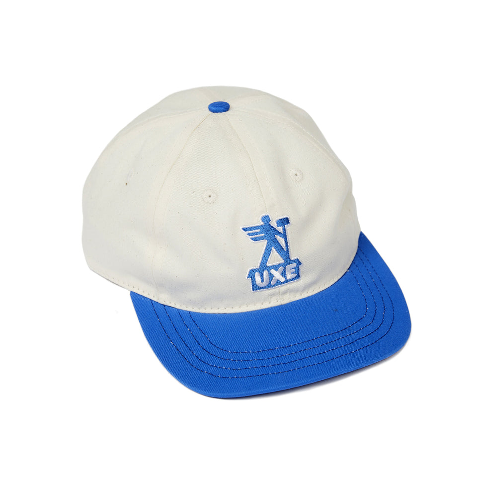 "POSTMAN" Twill Hat - Natural/Royal Blue