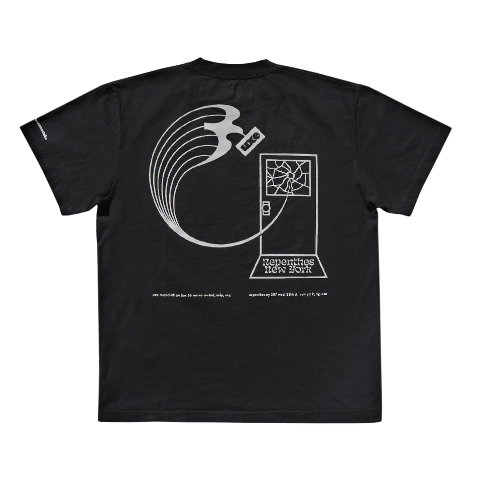 Uxe Mentale x Nepenthes "U" Tee - Washed Black