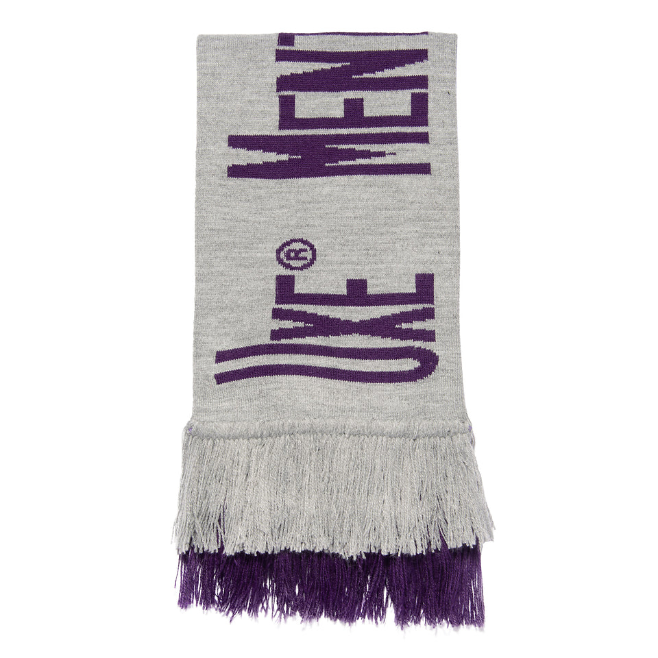 "FLUXUS MACHINE" Knit Scarf - Grey/Purple