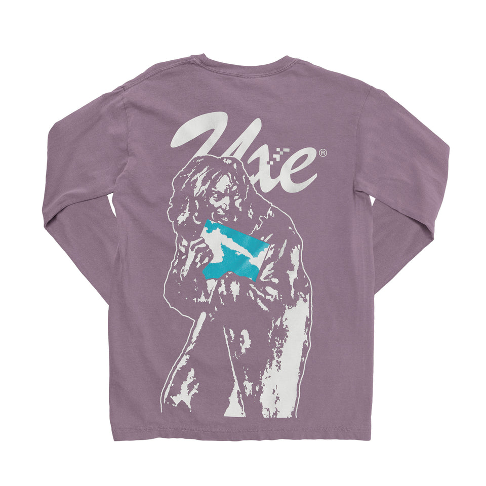 "PEN PAL COMMUNITY" Long Sleeve Tee - Lavender