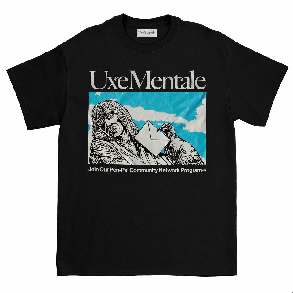 "PEN PAL COMMUNITY" Tee - Washed Black