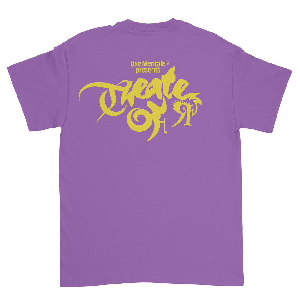"THEATER OF REALITY"  Standard Fit Tee - Washed Purple