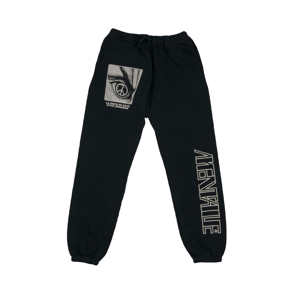 "UKSE MENTALE" Sweatpants - Washed Grey