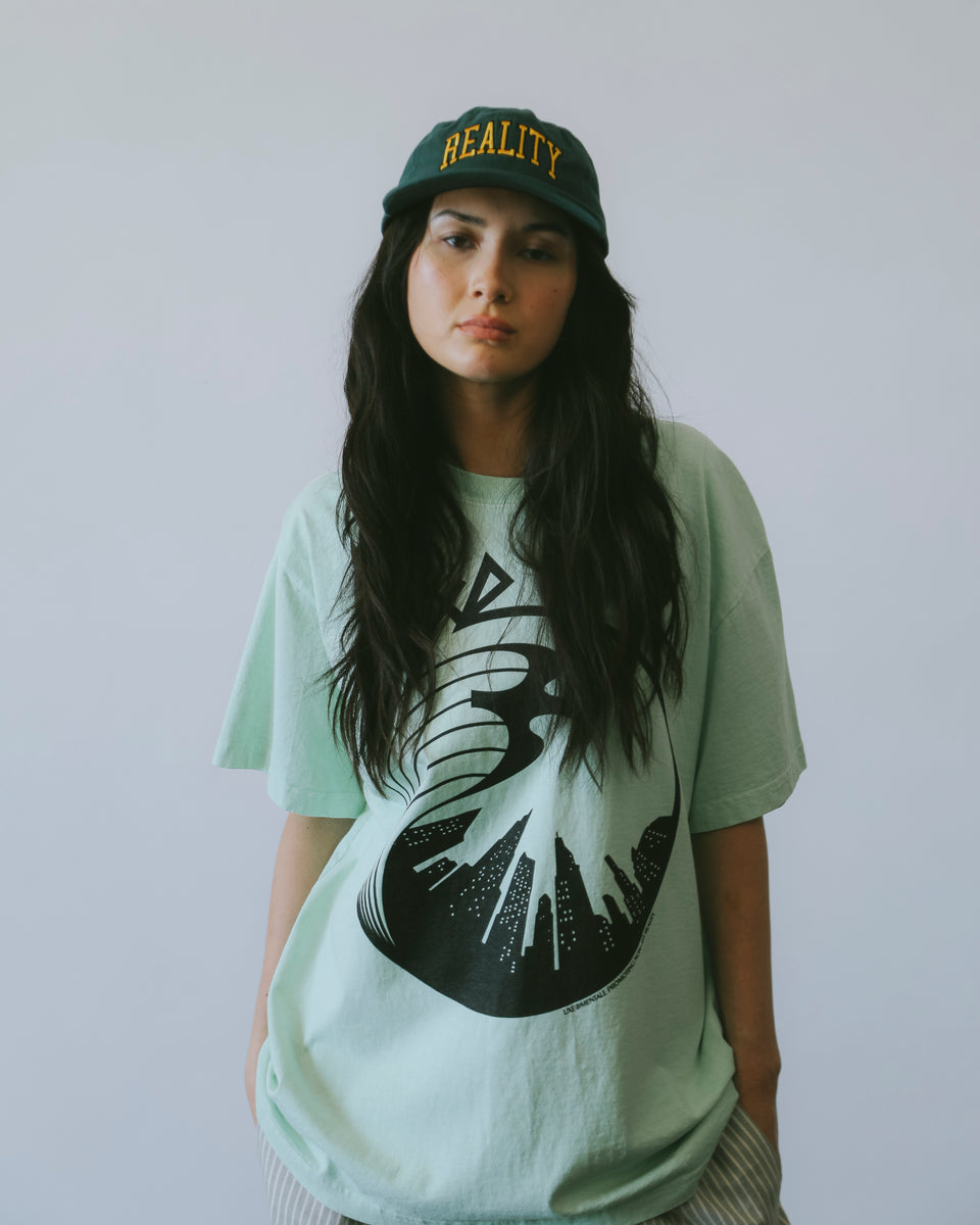 "CITY TRAX" standard fit short sleeve tee - Washed Mint