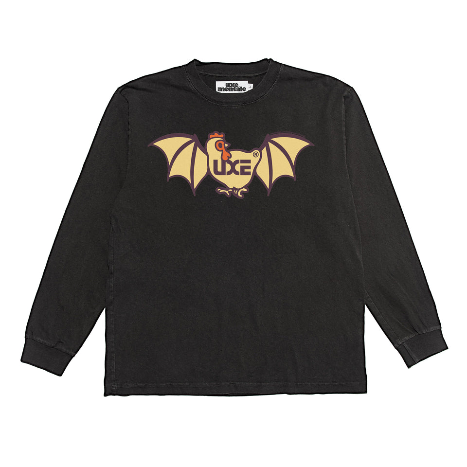 "CHICKEMPIRE" Standard Fit LS Tee - Washed Black