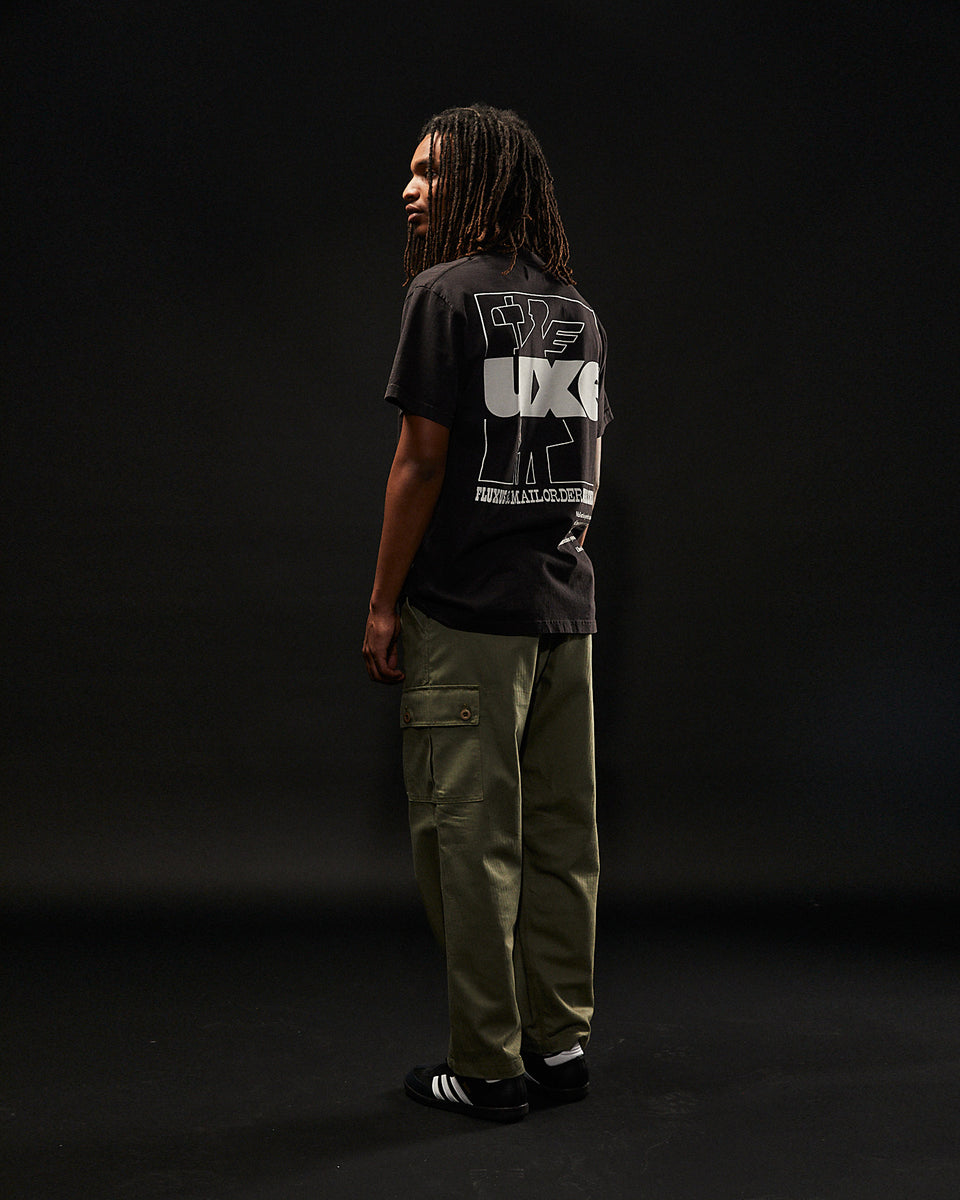 "MAIL ORDER WAREHOUSE" Standard Fit Tee - Washed Black