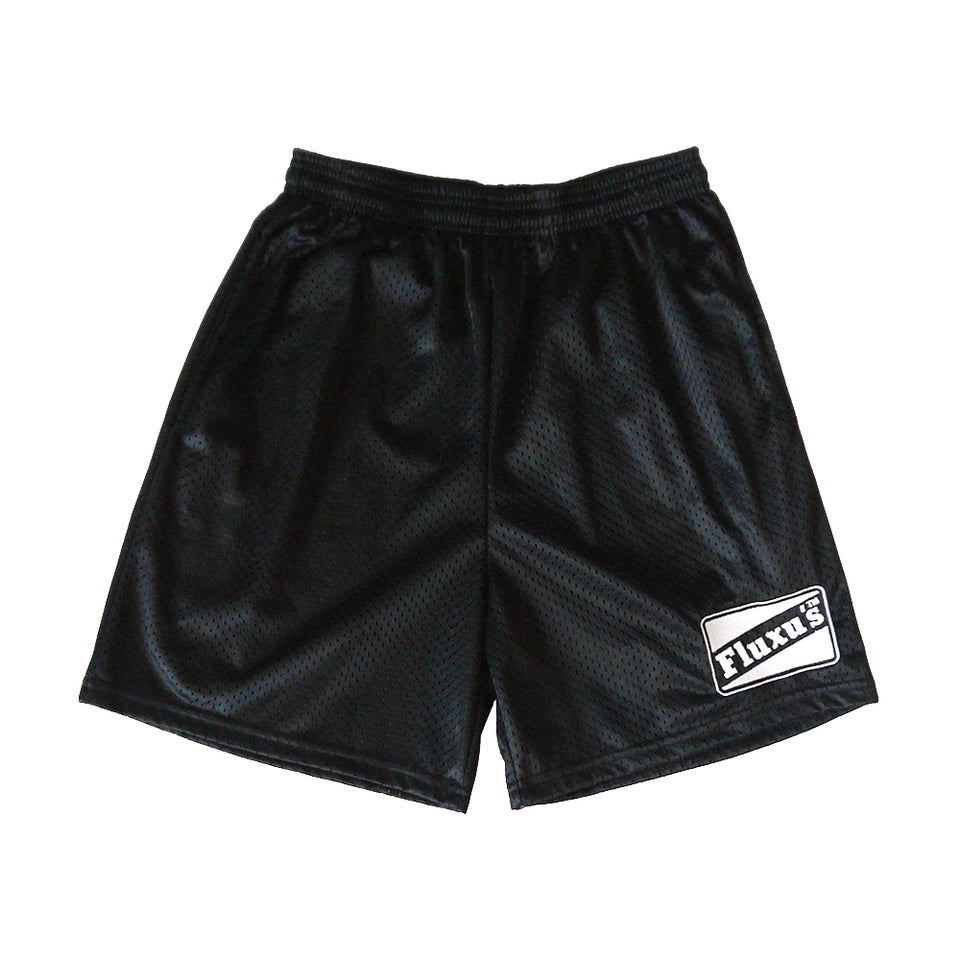 "FLUXUS" Athletic Mesh Shorts - Black