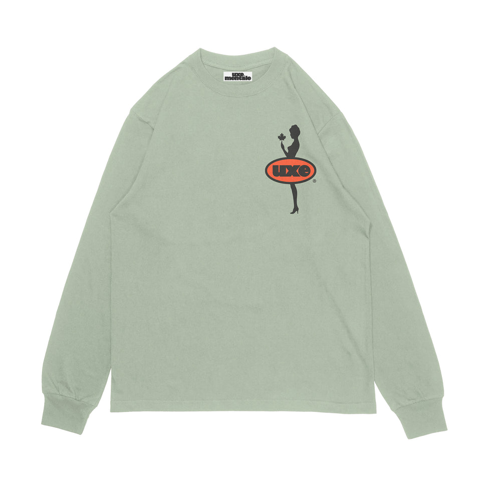 "HEELS" Standard Long Sleeve Tee - Sage