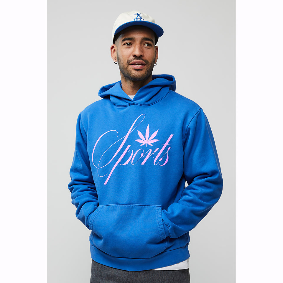 "SPORTS" Hoodie - Washed Blue