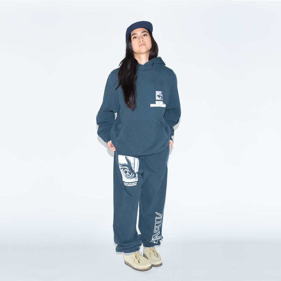 "WELCOME" Hoodie - Washed Grey
