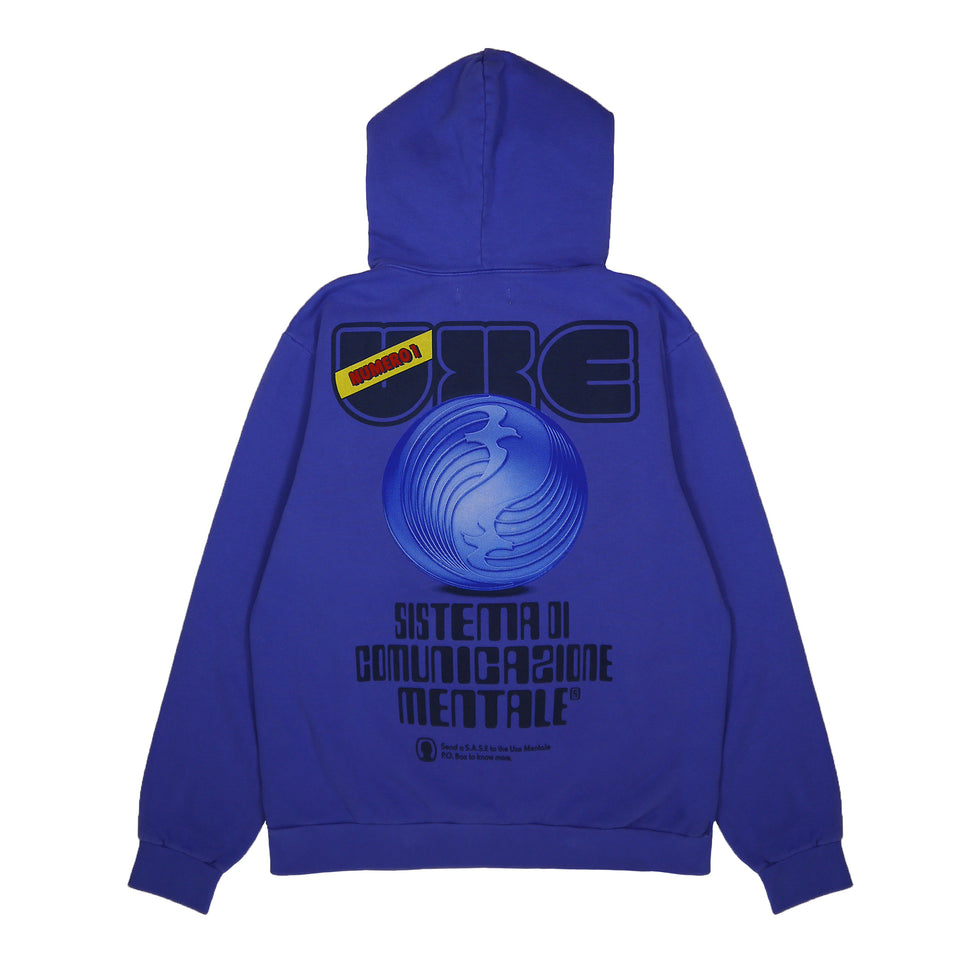 "COMUNICAZIONE" Hoodie - Washed Sapphire