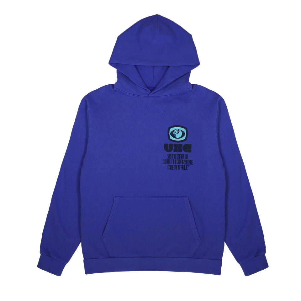 "COMUNICAZIONE" Hoodie - Washed Sapphire
