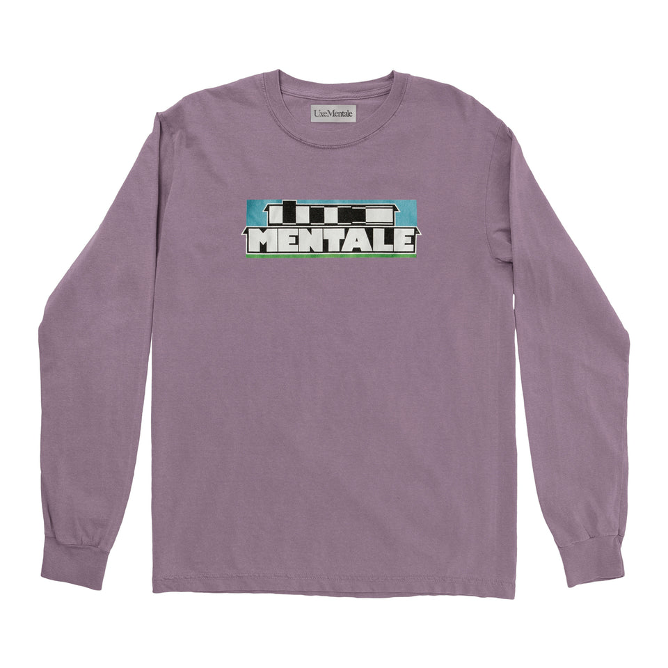 Uxe Mentale "HOME" Logo LS Tee - Washed Lavender