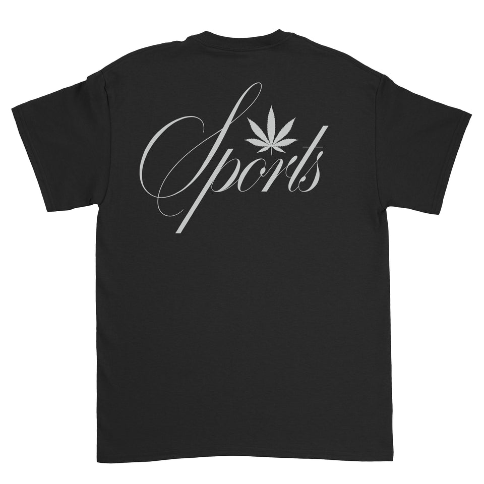 "SPORTS" Standard Fit Tee - Washed Black