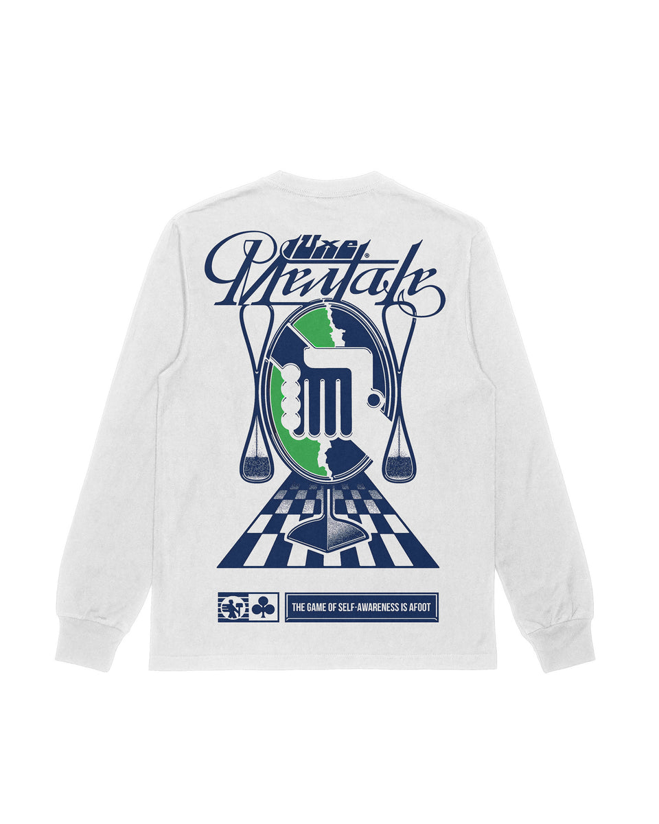 "THE GAME" Standard Fit Long Sleeve Tee - White