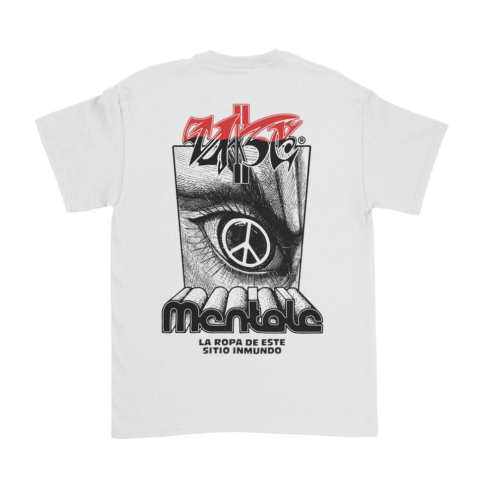 "UKSE MENTALE" Standard Fit Tee - White