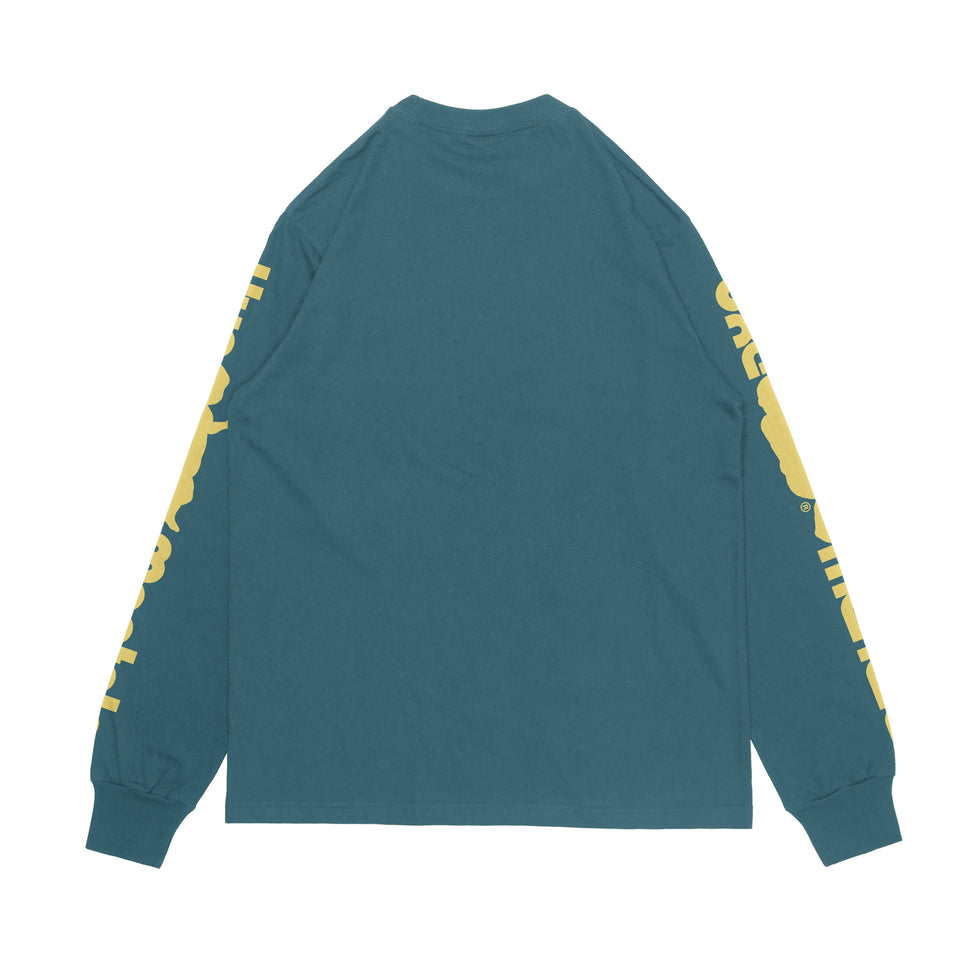 "WORRIED BABY" Standard Long Sleeve Tee - Washed Green